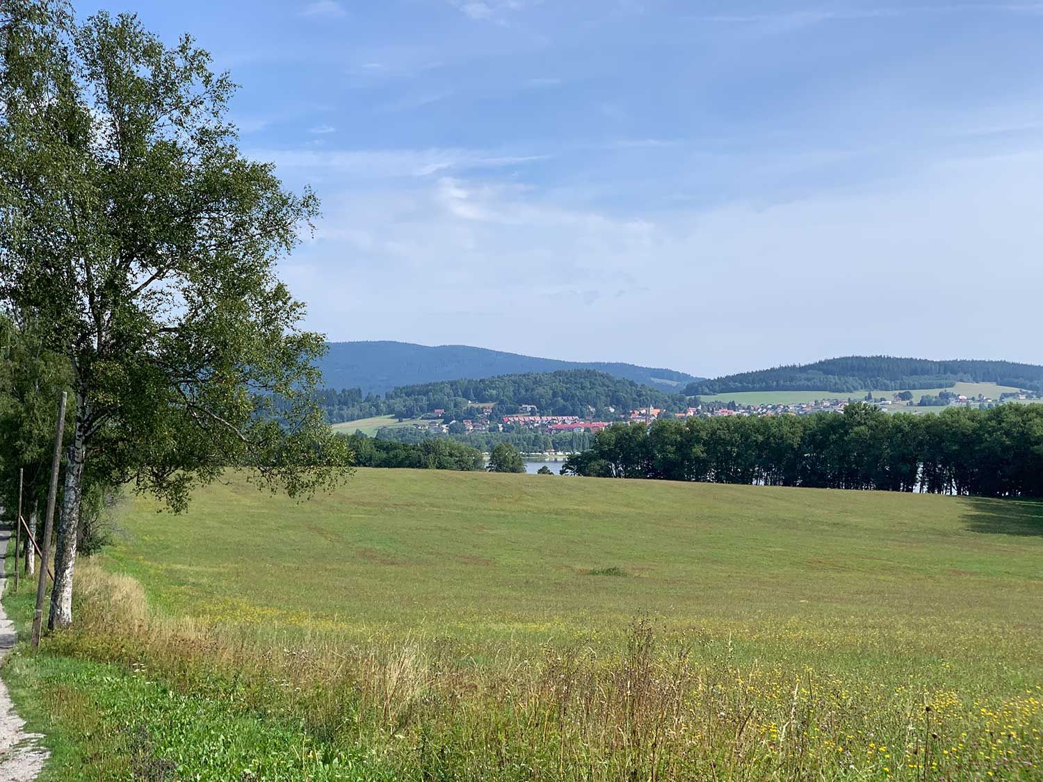 Blick vom Westufer auf Oberplan